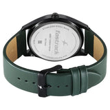 Fastrack Stunners Quartz Analog Black Dial Green Leather Strap Watch For Guys 3317nl01 - KRISHNA WATCH COMPANY