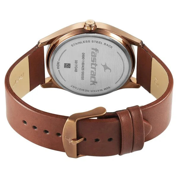 Fastrack Groove Quartz Analog Watch For Guys 3317ql01 - KRISHNA WATCH COMPANY