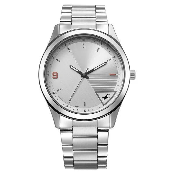 Fastrack Stunners Quartz Analog Silver Dial Watch For Guys - 3317SM01 - KRISHNA WATCH COMPANY