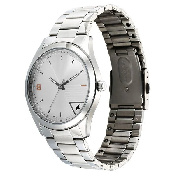 Fastrack Stunners Quartz Analog Silver Dial Watch For Guys - 3317SM01 - KRISHNA WATCH COMPANY
