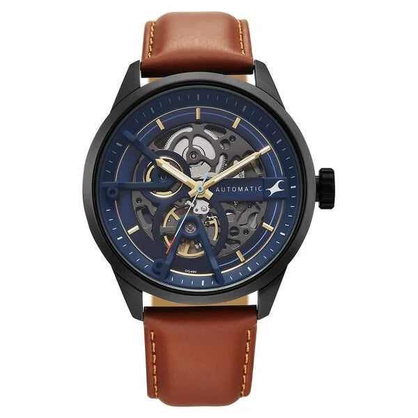 Fastrack Automatics Black Dial Watch For Guys - 3318NL01 - KRISHNA WATCH COMPANY