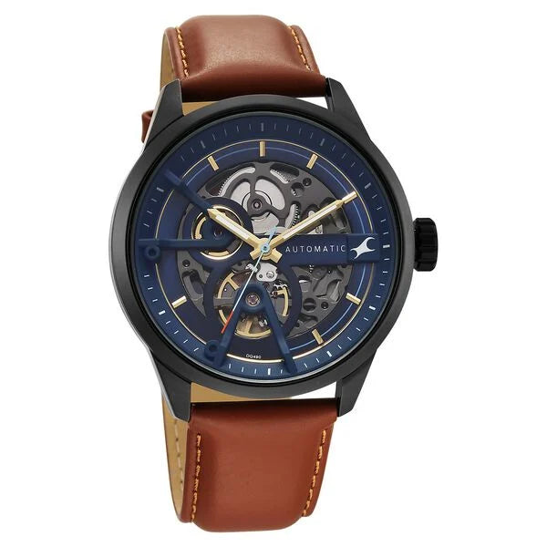 Fastrack Automatics Black Dial Watch For Guys - 3318NL01 - KRISHNA WATCH COMPANY