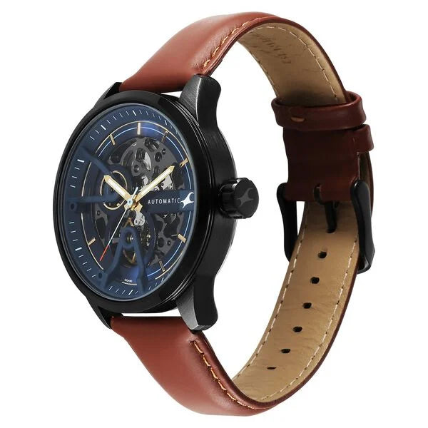Fastrack Automatics Black Dial Watch For Guys - 3318NL01 - KRISHNA WATCH COMPANY