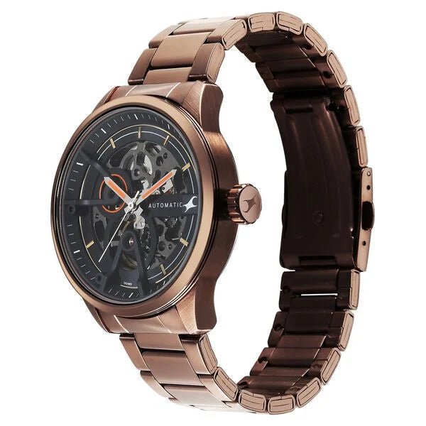 Fastrack Automatics Black Dial Watch For Guys - 3318QM01 - KRISHNA WATCH COMPANY
