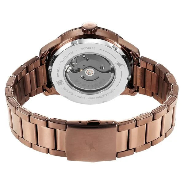 Fastrack Automatics Black Dial Watch For Guys - 3318QM01 - KRISHNA WATCH COMPANY