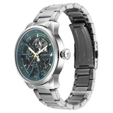 Fastrack Automatics Green Dial Silver Metal Strap Automatic Watch For Guys 3318sm01