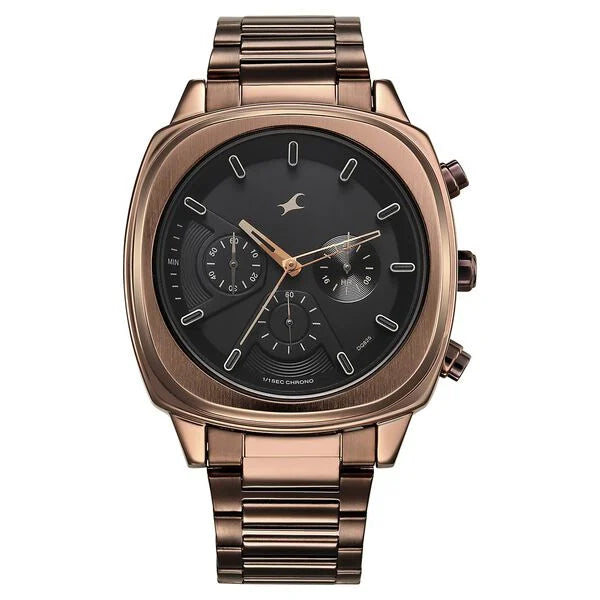 Fastrack Kronos Chronograph Watch For Guys 3319QM01 - KRISHNA WATCH COMPANY