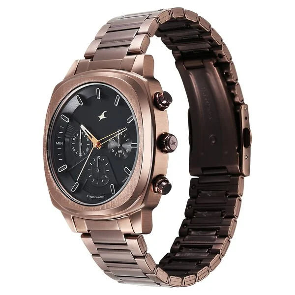 Fastrack Kronos Chronograph Watch For Guys 3319QM01 - KRISHNA WATCH COMPANY