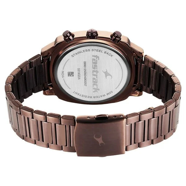 Fastrack Kronos Chronograph Watch For Guys 3319QM01 - KRISHNA WATCH COMPANY