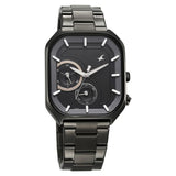 Fastrack Groove Multifunction Black Dial Metal Strap Guy's Watch - NU3321QM01