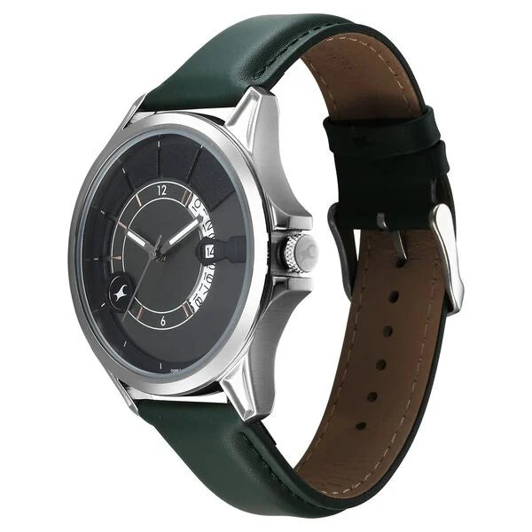 Fastrack Groove Quartz Analog with Date Watch For Guys 3323SL01 - KRISHNA WATCH COMPANY
