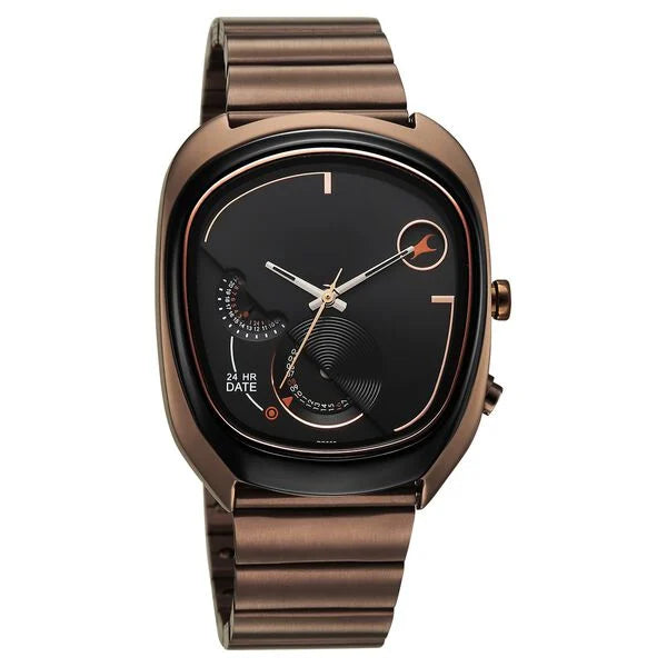 Fastrack UFO Quartz Multifunction Black Dial Watch For Guys 3327km01 - KRISHNA WATCH COMPANY