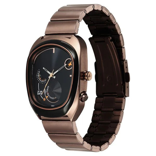 Fastrack UFO Quartz Multifunction Black Dial Watch For Guys 3327km01 - KRISHNA WATCH COMPANY