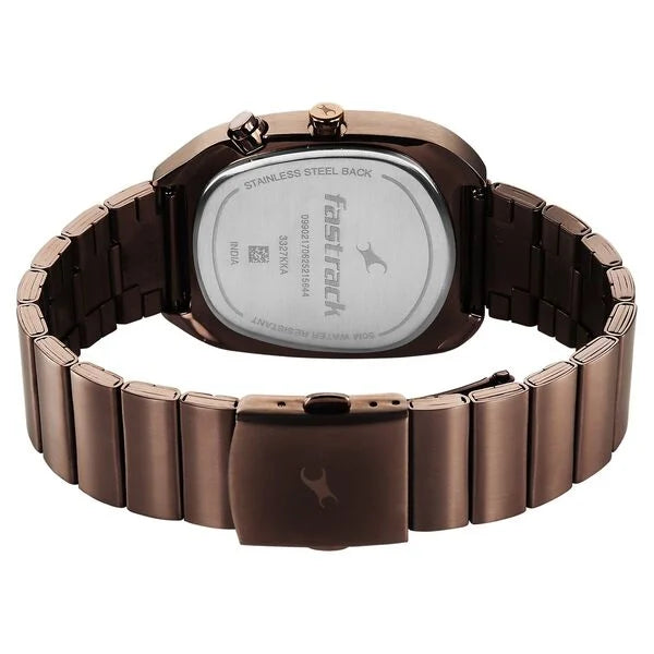 Fastrack UFO Quartz Multifunction Black Dial Watch For Guys 3327km01