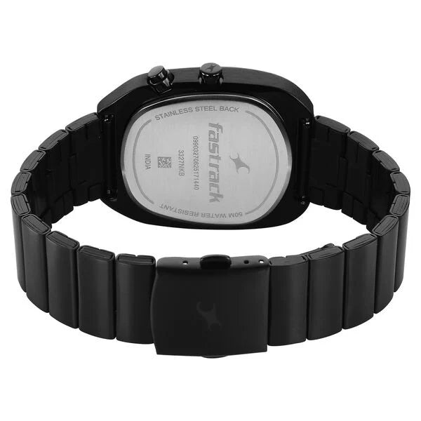 Fastrack UFO Quartz Black Dial Black Watch For Guys 3327nm01