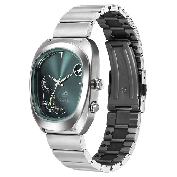 Fastrack UFO Quartz Green Dial Watch For Guys - 3327SM01 - KRISHNA WATCH COMPANY