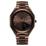 Fastrack 9 to Fine Analog with Brown Dial Metal Strap Watch for Guys 3353QM01