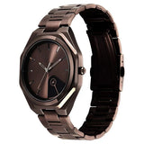 Fastrack 9 to Fine Analog with Brown Dial Metal Strap Watch for Guys 3353QM01