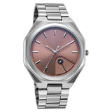Fastrack 9 to Fine Analog with Salmon Pink Dial Metal Strap Watch for Guys 3353SM02