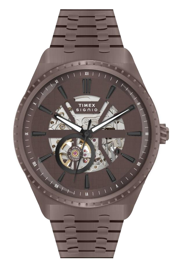 Timex Signio Axium Brown Dial Watch TWEG34002 - KRISHNA WATCH COMPANY