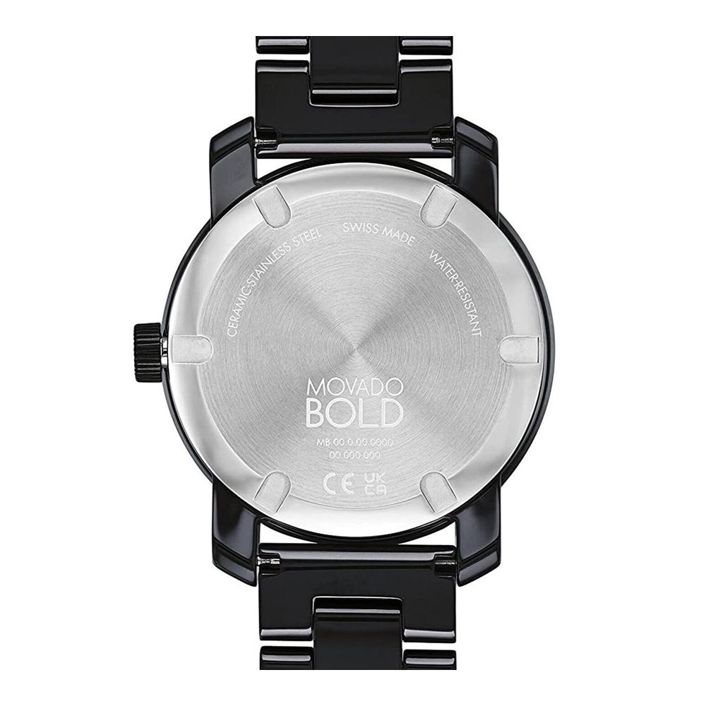 Movado Women Bold Iconic Round Black Watches 3600803 - KRISHNA WATCH COMPANY