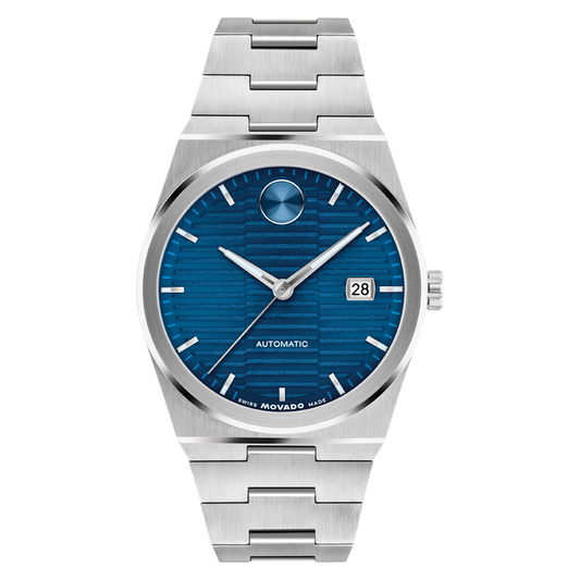 Movado  Bold Quest Automatic Blue Dial Analog Stainless Steel Watch 3600940
