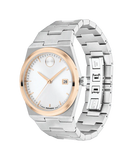 Movado Bold Quest 40mm Two Tone Silver Watch 3600972