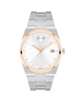 Movado Bold Quest 40mm Two Tone Silver Watch 3600972