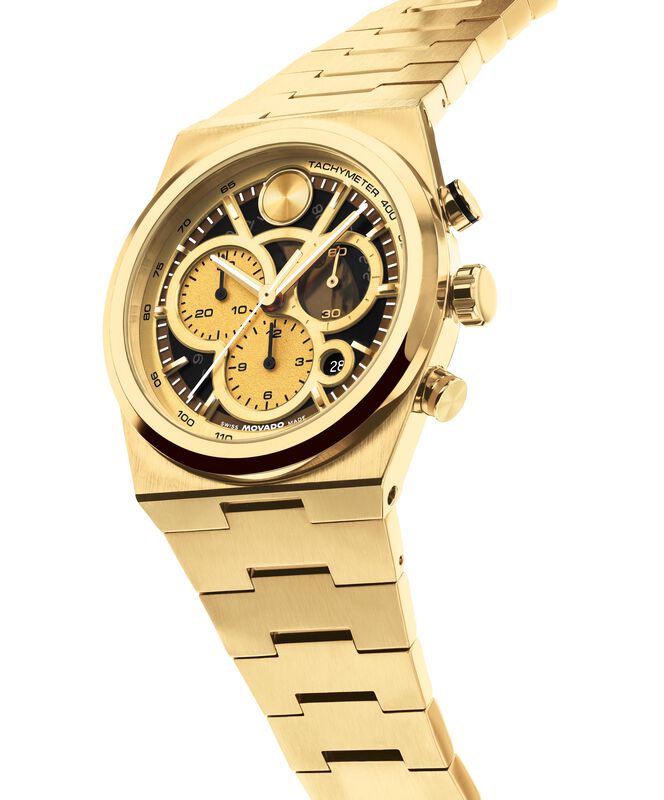 Movado Bold Chronograph Gold Dial 3601185 - KRISHNA WATCH COMPANY