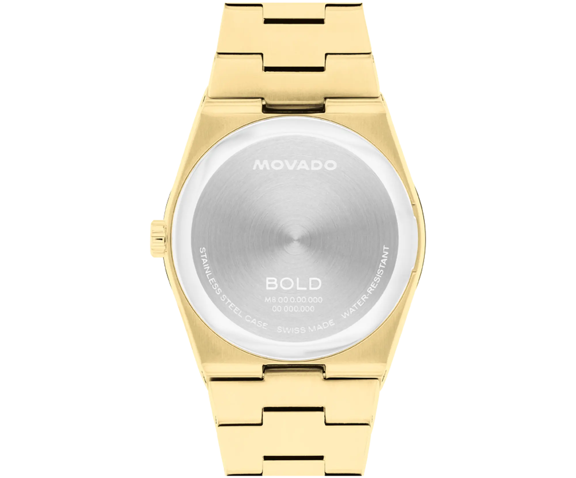Movado Ladies' BOLD Quest Yellow IP White Dial 35mm Watch 3601187 - KRISHNA WATCH COMPANY