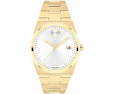 Movado Ladies' BOLD Quest Yellow IP White Dial 35mm Watch 3601187