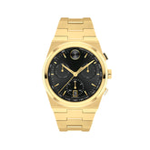Movado Bold Men Quartz Black Dial Chronograph Stainless Steel Watch 3601198