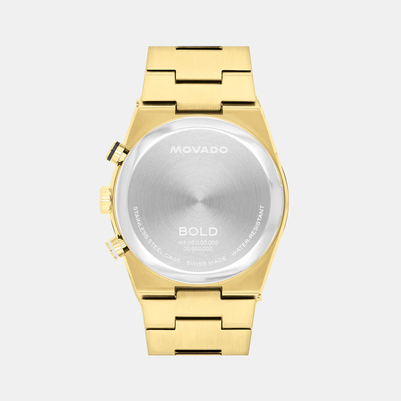 Movado Bold Men Quartz Black Dial Chronograph Stainless Steel Watch 3601198 - KRISHNA WATCH COMPANY