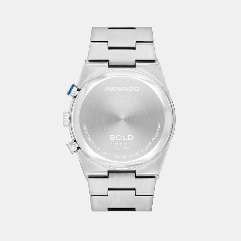 Movado Men Quartz Blue Dial Chronograph Stainless Steel Watch 3601199 - KRISHNA WATCH COMPANY