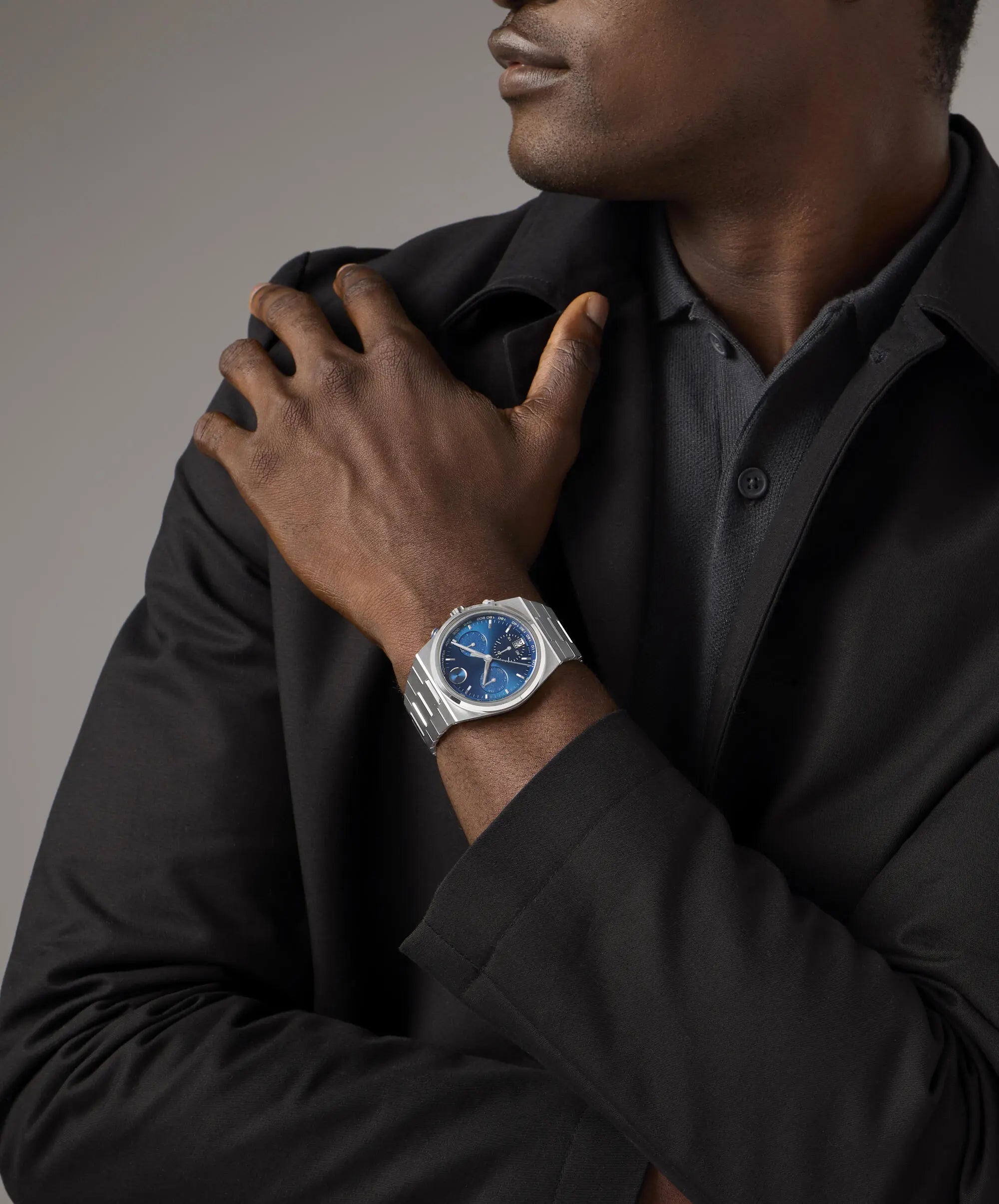 Movado Men Quartz Blue Dial Chronograph Stainless Steel Watch 3601199 - KRISHNA WATCH COMPANY