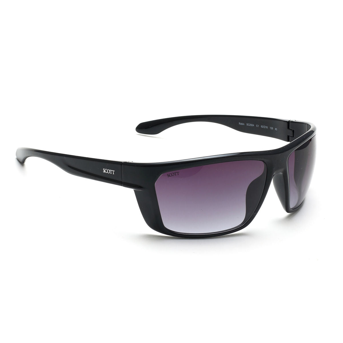Scott Sunglasses Gradient Grey Lens Sports Sunglass Black Frame SC 2504 C1 S - KRISHNA WATCH COMPANY