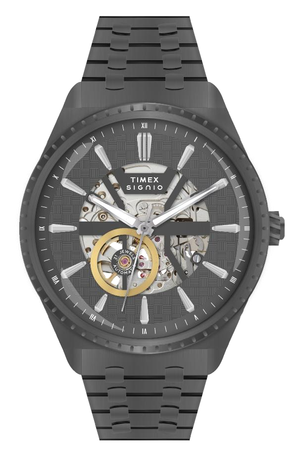 Timex Signio Axium Gunmetal Dial Watch TWEG34001 - KRISHNA WATCH COMPANY