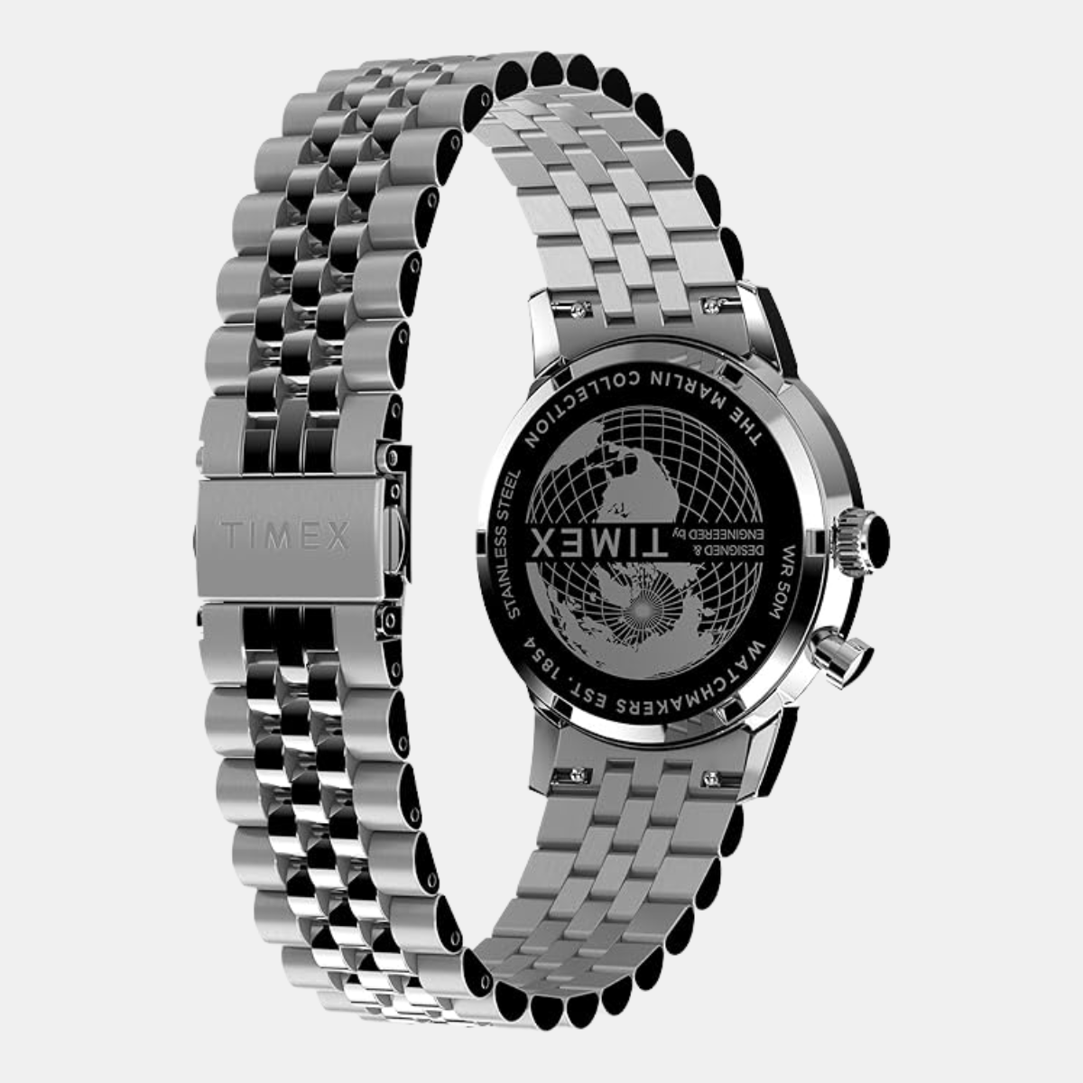 Timex Marlin Moon Phase 40mm Stainless Steel Bracelet Watch TW2W51300UJ - KRISHNA WATCH COMPANY