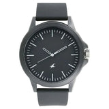 Fastrack Quartz Analog Black Dial Silicone Strap Watch for Unisex 38024PP25