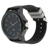 Fastrack Quartz Analog Black Dial Silicone Strap Watch for Unisex 38024PP25
