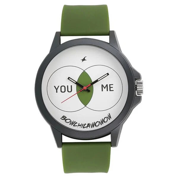 Fastrack Valentine Quartz Analog White Dial Silicone Strap Unisex Watch ns38024pp29 / 38024pp29 - KRISHNA WATCH COMPANY