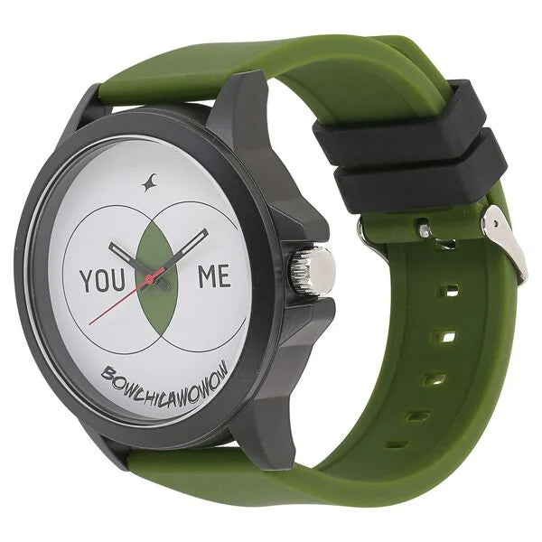 Fastrack Valentine Quartz Analog White Dial Silicone Strap Unisex Watch ns38024pp29 / 38024pp29 - KRISHNA WATCH COMPANY