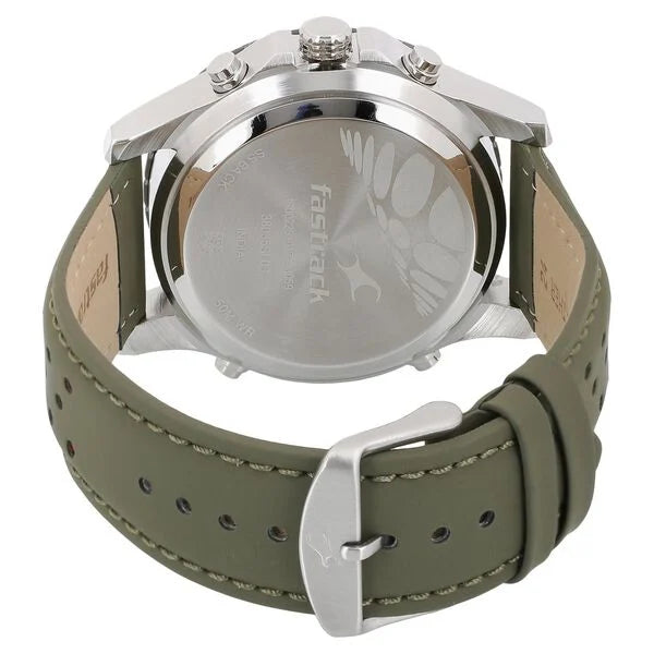 Fastrack Quartz Analog Digital Orange Dial Leather Strap Watch for Guys ns38035sl03 / 38035sl03 - KRISHNA WATCH COMPANY