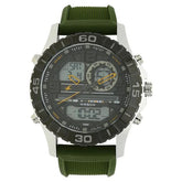 Fastrack Quartz Analog Digital Grey Dial Silicone Strap Watch for Guys