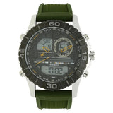 Fastrack Quartz Analog Digital Grey Dial Silicone Strap Watch for Guys