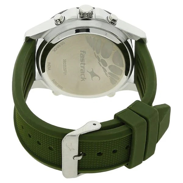 Fastrack Quartz Analog Digital Grey Dial Silicone Strap Watch for Guys - KRISHNA WATCH COMPANY