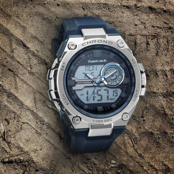 Fastrack Mean Machines Guys Ana Digi Watch - 38055pp01 - KRISHNA WATCH COMPANY