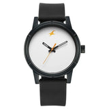 Fastrack Tees Quartz Analog White Dial Silicone Strap Watch for Guys 38062pp12 - KRISHNA WATCH COMPANY