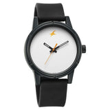 Fastrack Tees Quartz Analog White Dial Silicone Strap Watch for Guys 38062pp12 - KRISHNA WATCH COMPANY