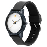 Fastrack Tees Quartz Analog White Dial Silicone Strap Watch for Guys 38062pp12 - KRISHNA WATCH COMPANY